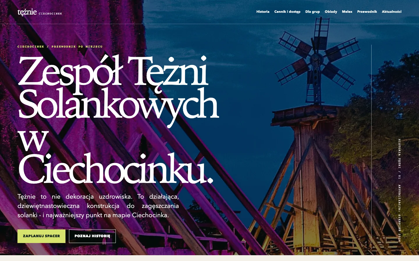 Podgląd strony Tężnie Ciechocinek