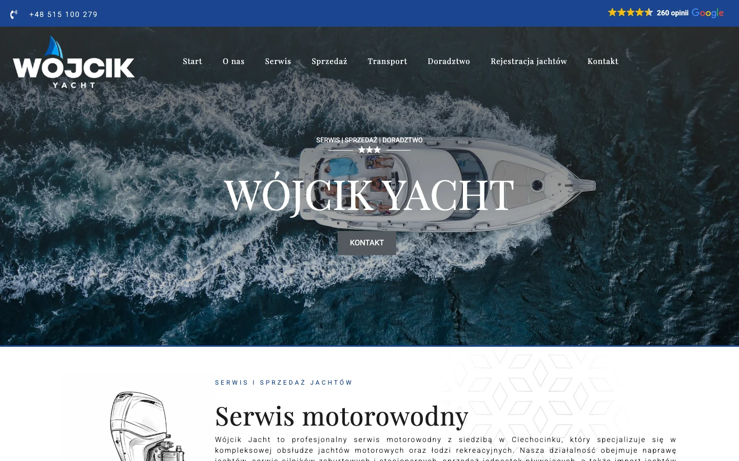 Podgląd strony Wójcik Yacht